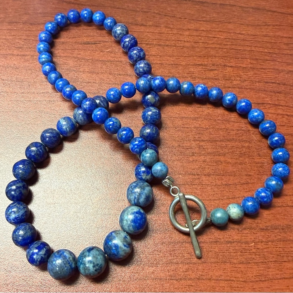 Lapis Lazuli Graduated Beaded Necklace